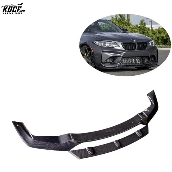 For BMW F87 M2C M2 competition Front Bumper Splitter Lip Spoiler Vor style Carbon Fiber Lip 2019