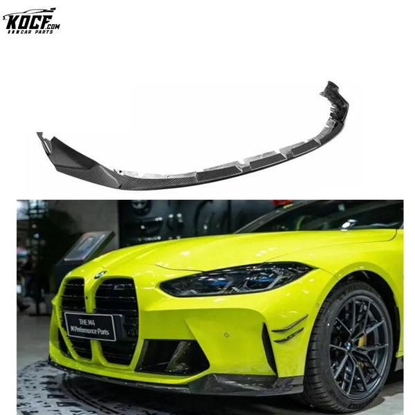 2021+ 3-PC G80 M3 G82 M4 MP style Carbon Fiber Front Bumper Lip Spoiler Splitter For BMW G80 G82 M3 M4