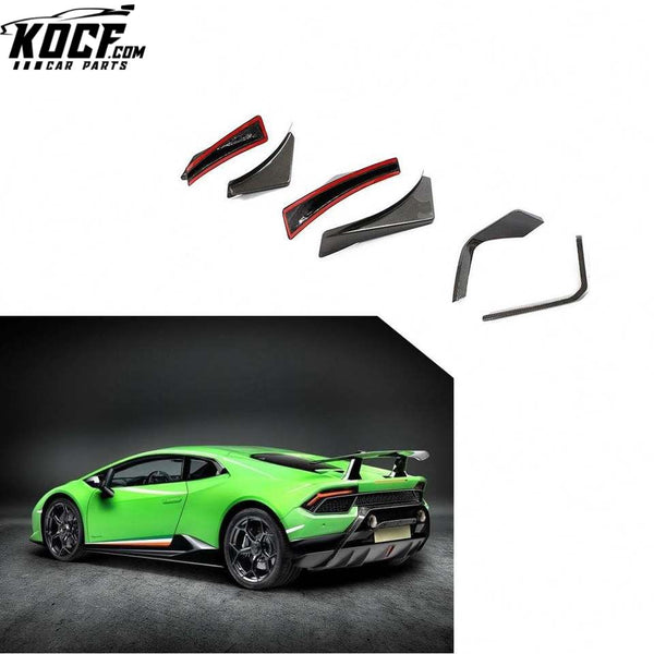 Modify Luxury Carbon Fiber Rear Bumper canard Vents for Lamborghini Huracan Performante Coupe 2-Door 17-19