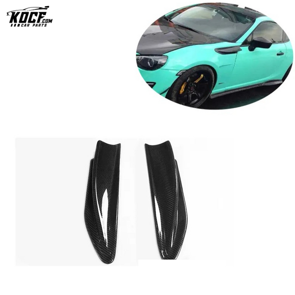 For Toyota GT86 FR-S BRZ TRD style carbon fiber fender canards Front fender vent blade