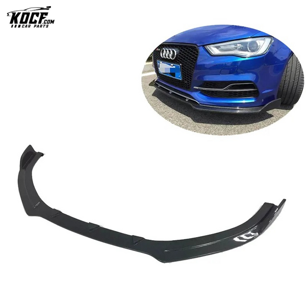 2013-2019 R&CF RS3 style Carbon Fiber Front Bumper Lip Splitter Spoiler For Audi A3 S-line S3