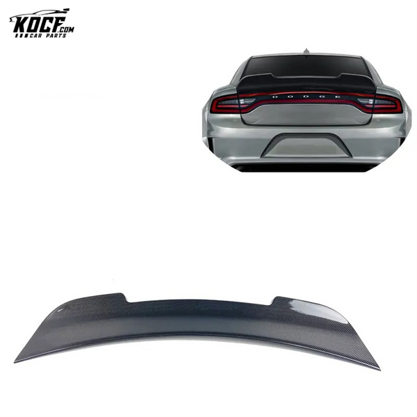 NEW! Fit15-21 Dodge Charger SRT- Hellcat Real Carbon Fiber Deck lid Ducktail Highkick Spoiler Trunk Spoiler SK style