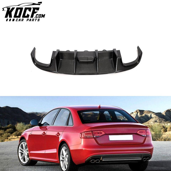 Carbon Fiber S4 Rear Valance Lip for Audi S4 B8 A4 Sline Sport Sedan 4-Door 2008- 2012