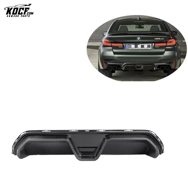 CS style Carbon Fiber Rear Bumper Lip Diffuser Spoiler For BMW F90 M5 2020+