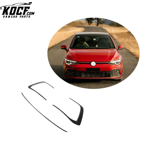 Dry Carbon Fiber MK8 Front Bumper Trims for Volkswagen Golf MK8 GTI 2021-2022