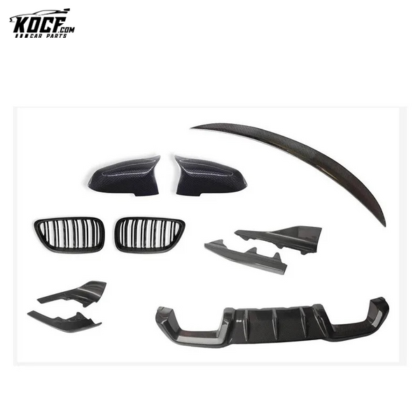 For BMW F87 M2 M performance bodykit Front lip side skirts diffuser spoiler grille mirror cover