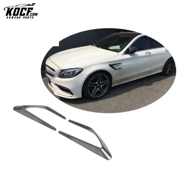 Carbon Fiber W205 C63 Front Fender Scoop Vents Trims for Mercedes Benz C-Class W205 C63 AMG 15-17