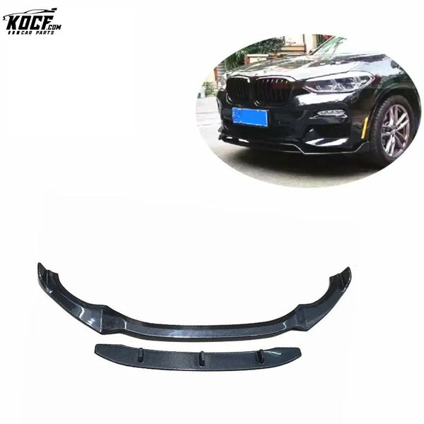 2018-20 G01 G02 X3 X4 HM Style Carbon Fiber Front Bumper Lip Splitter Spoiler For BMW G01 G02 Sport