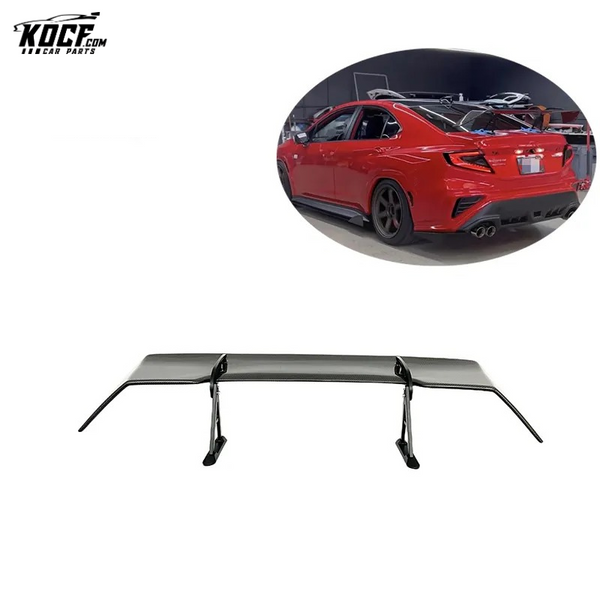 2022 WRX S4 Sti-P style Carbon Fiber Swan-neck High Wing Rear Trunk Spoiler For Subaru WRX S4