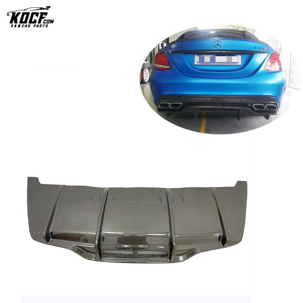 For Mercedes Benz C63 W205 COUPE carbon fiber rear bumper diffuser valance spoiler PM style