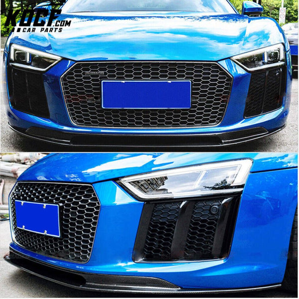 Factory Price Auto Parts Dry Carbon Fiber Front Bumper Replacement For Audi R8 V10 2016-2019 Cars Lips Kits