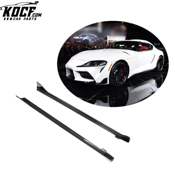 A90 Carbon Fiber Side Skirts Extinsion for Toyota Supra 2019-2020