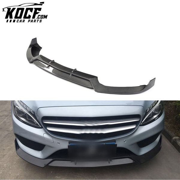 C205 Carbon Fiber Front Spoiler for Mercedes C-Class W205 Sport C205 C43 AMG Coupe 2-Door 15-18