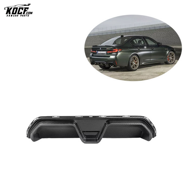 2020+ CS style Carbon Fiber Rear Diffuser Bumper Lip Rear Valance For BMW F90 M5