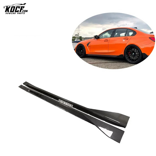 MP style Carbon Fiber Side Skirts Rocker Panel For BMW G80 M3 G82 M4 2021+