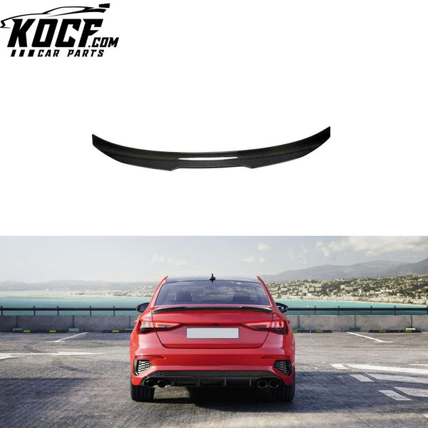 Pure Carbon Facelift Car RS3 Ducktail Spoiler for Audi S3 8Y A3 SLINE Sedan 4-Door 2021-2022