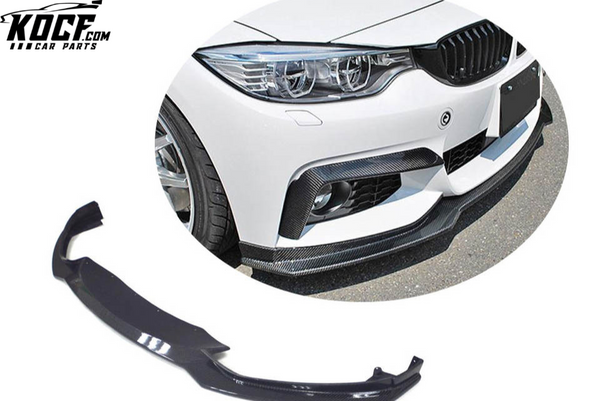 Real Carbon Fiber F32 Front Bumper Lip Spoiler for BMW 4-Series F32 F33 F36 435i M Sport Bumper