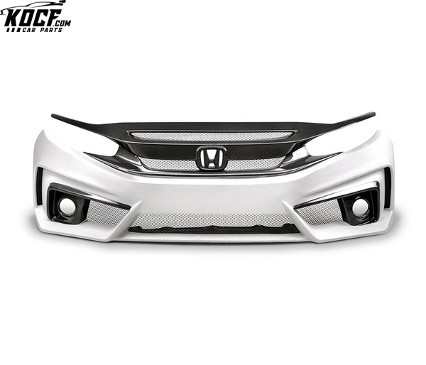 Seibon TT-STYLE FIBERGLASS / CARBON FIBER FRONT BUMPER FOR 2016-2021 HONDA CIVIC SEDAN