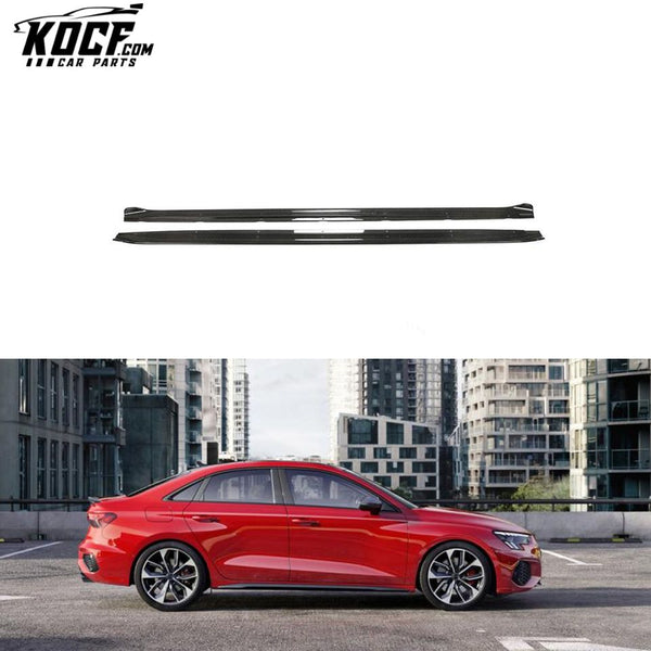 Carbon Facelift New S3 Car Side Skirts for Audi S3 8Y Premium Sedan 4-Door 2021-2022