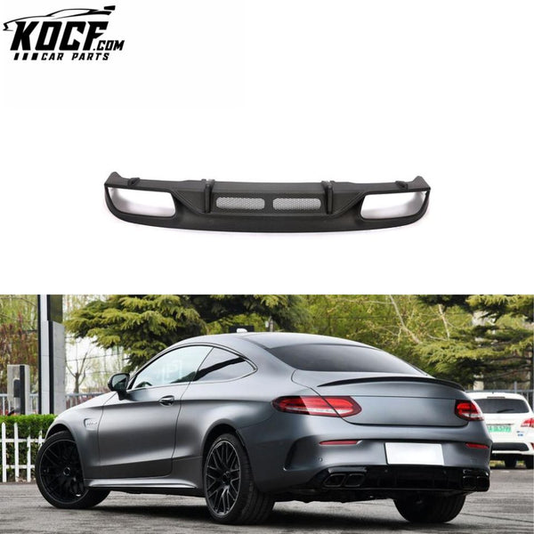 Carbon Fiber W205 C63 Car Rear Lip Diffuser for Mercedes Benz C63 AMG 2-Door 2015-2021