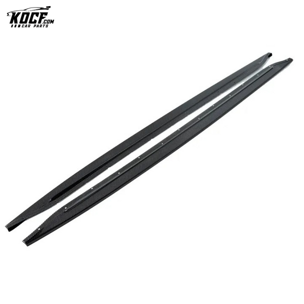 Flat Shape Carbon Fiber Side Skirts Extensions Rocker Panel For BMW G80 M3 G82 M4 2020+