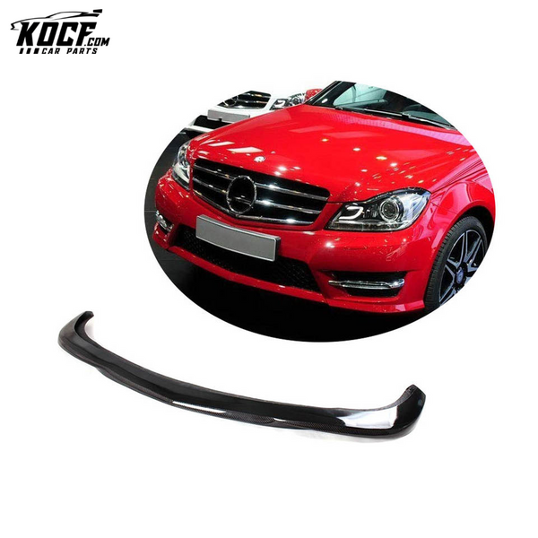 Carbon Fiber Front Lip for Mercedes W204 C-Class LCI Sport 2012 2013