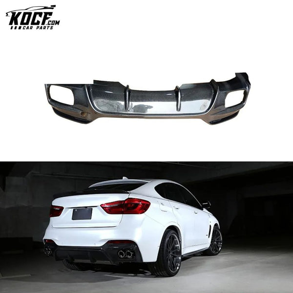 Carbon Fiber X6 Rear Diffuser Lip for BMW X6 F16 M Sport 2014-2019