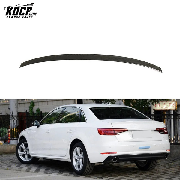 Carbon Fiber S4 Rear Trunk Spoiler for Audi A4 B9 SLINE S4 Sedan 17-19