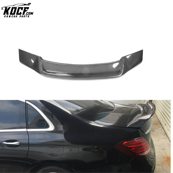 Carbon Fiber W213 Trunk Lid Spoiler for Mercedes Benz E200 E350 E63 AMG Sedan 16-19