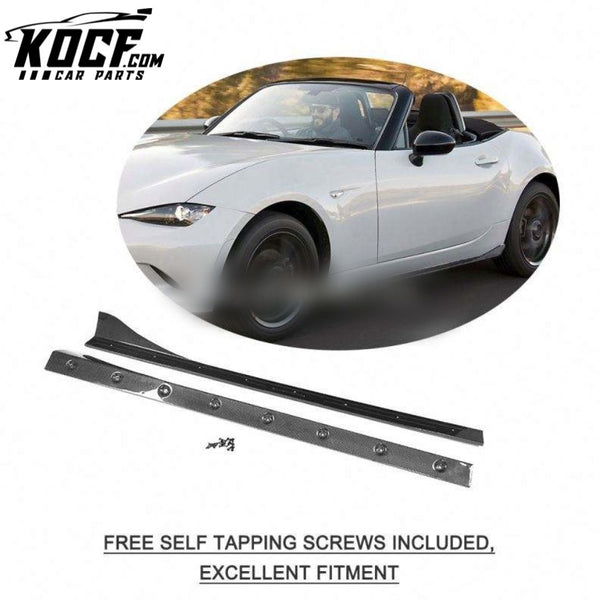 MX-5 Carbon Fiber Car Side Sills for Mazda MX-5 Miata Convertible 2-Door 16-17