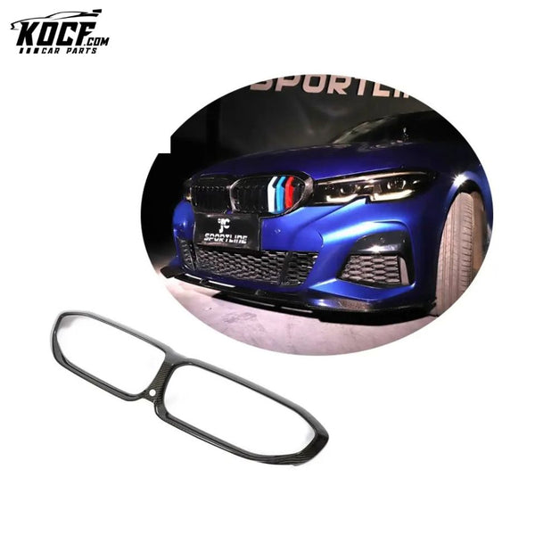 Dry Carbon Fiber G20 Front Grill Cover for BMW 3 Series G20 G28 M-SPORT 2019-2020