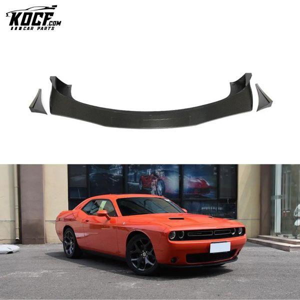 Carbon Fiber Car Front Spoiler Lip for Dodge Challenger GT Coupe 2-Door 2015- 2019