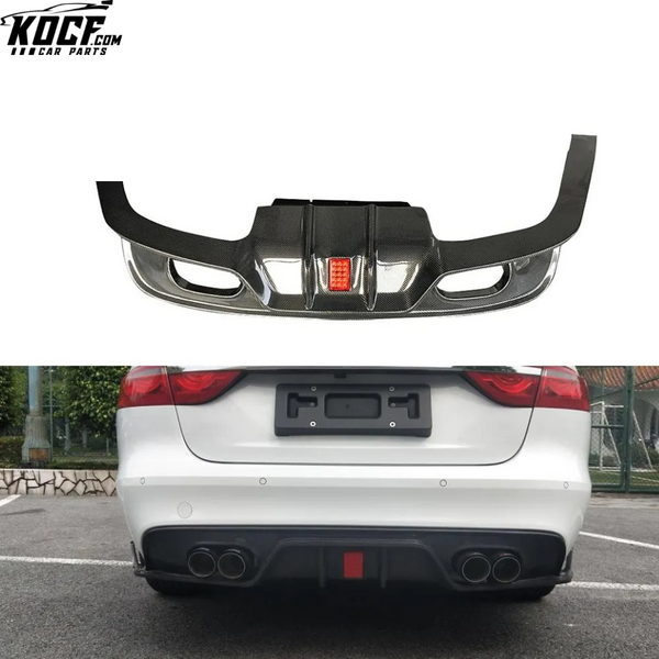 Carbon Fiber XF Rear Diffuser Quad Pipes for Jaguar XF Prestige Base Sedan 2016- 2019