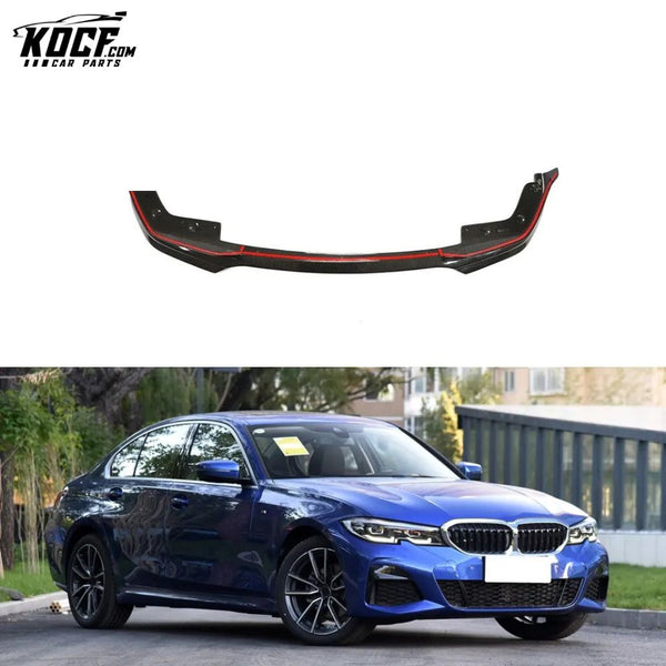 Carbon Fiber G20 Car Front Lip Splitter for BMW G20 330i M340i M Sport Sedan 2019-2020