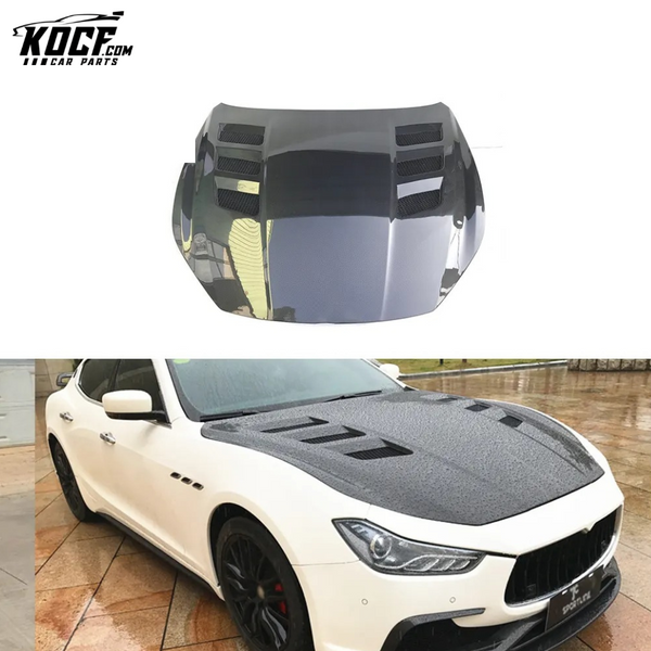 Auto Carbon Fiber Engine Hood for Maserati Ghibli S Q4 Sedan 4-Door 2014-2020