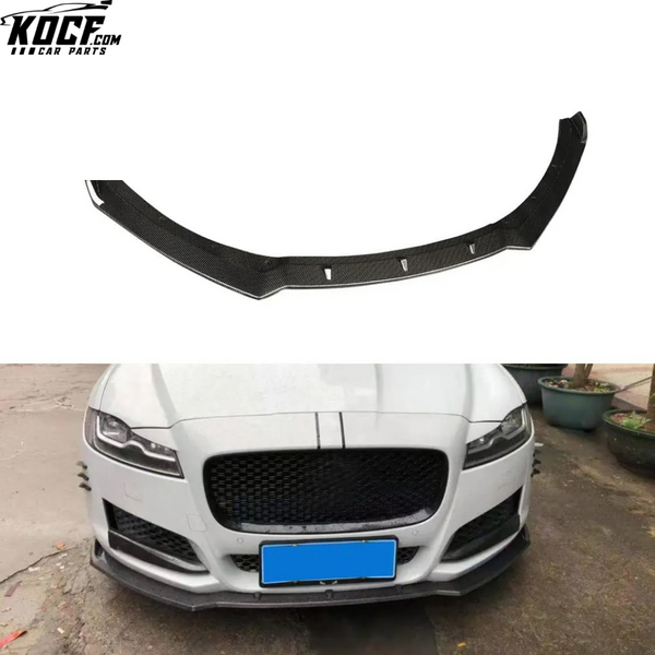 Carbon Fiber XF Front Spoiler Lip for Jaguar XF Prestige Base Sedan 2016- 2019