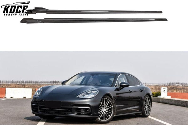 Carbon Fiber 971 Side Skirts Winglet Kit for Porsche Panamera 971 GTS Turbo Sport Hatchback 4-Door 2017-2019