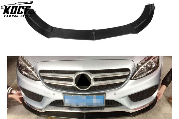 Carbon Fiber W205 Front Bumper Lip Spoiler for Mercedes Benz C205 C200 C300 C350 C43 Sport 15-17