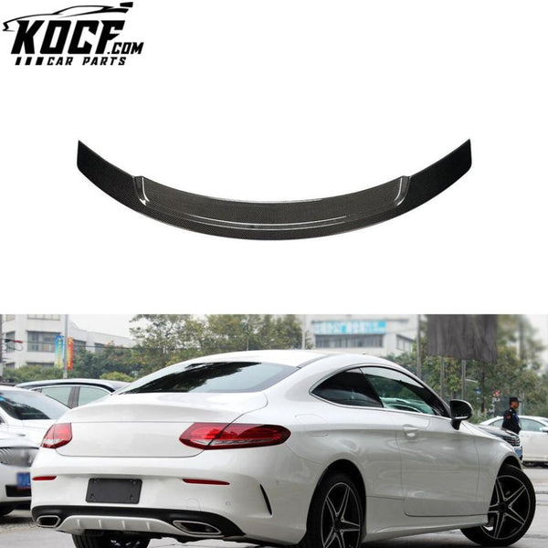 Carbon Fiber C205 C43 Rear Trunk Spoiler for Mercedes C200 C300 C350 W205 C63 AMG Coupe 15-19