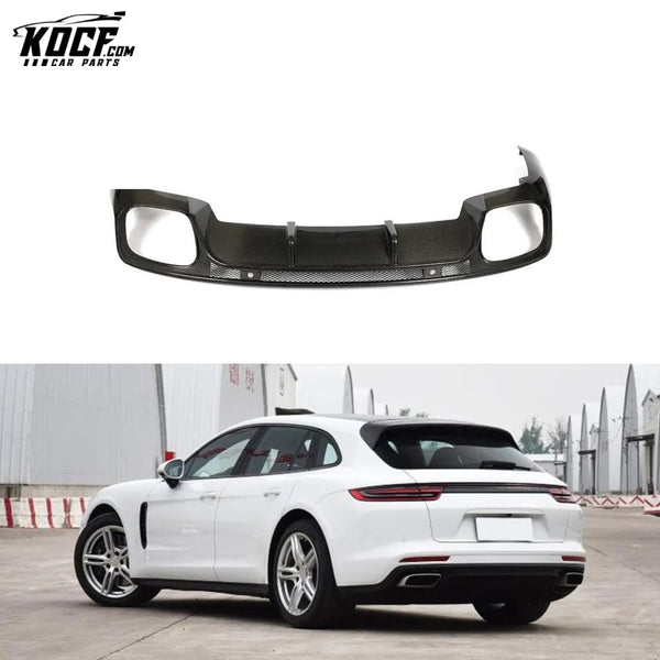 Carbon Fiber Rear Diffuser Valance for Porsche Panamera 971 4S Hatchback 4-Door 2017-2019