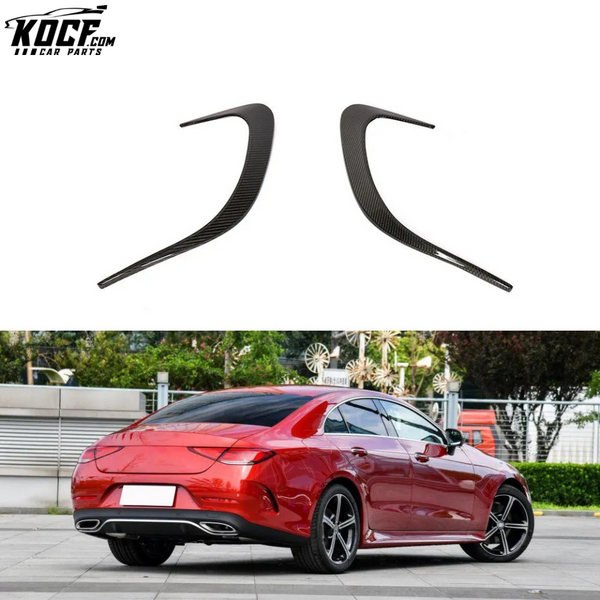 CLS-Class C257 Carbon Fiber CLS63 Rear Bumper Vents Flats for Mercedes Benz CLS400 CLS550 AMG Sedan 2018