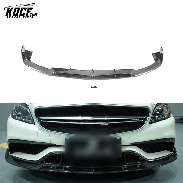 Carbon Fiber W218 CLS63 Front Spoiler Lip for Mercedes CLS63 AMG Sedan CLS-Class 15-17