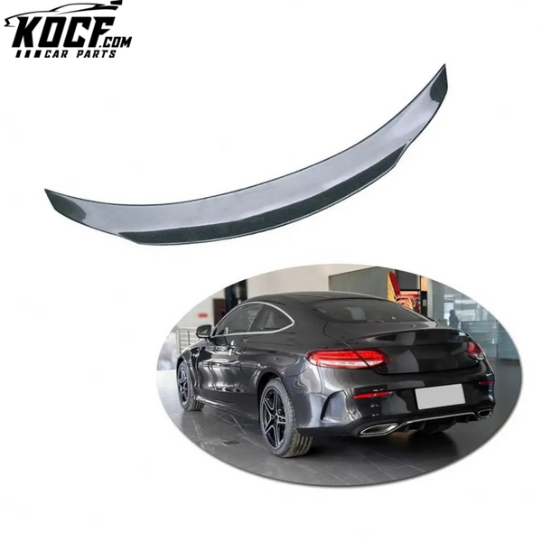 Carbon Fiber Duck Tail Spoiler for Mercedes Benz C200 C205 C300 C350 C43 W205 C63 AMG Coupe 2015-2019