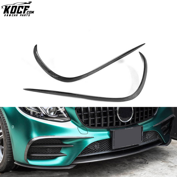 Carbon Fiber W213 Front Canards for Mercedes Benz E43 AMG E200 E300 E400 Sport 17-18