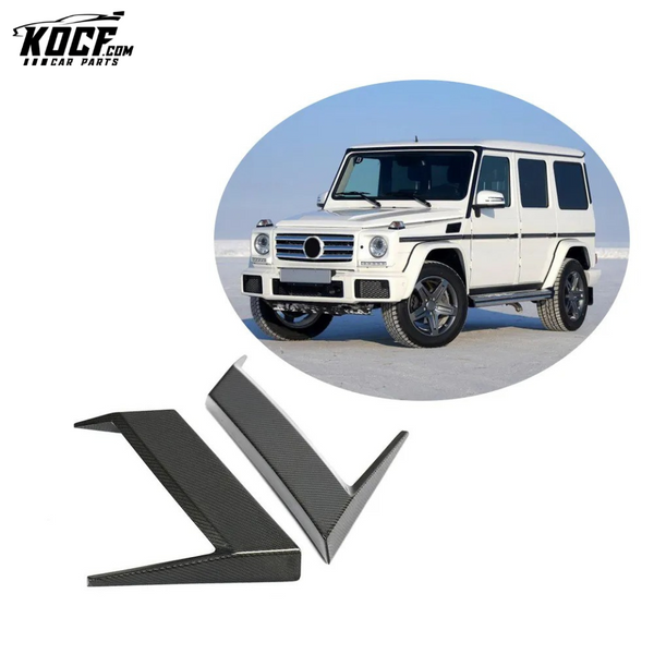 Carbon Fiber G550 G63 Side Fender Vent Trims for Mercedes-Benz G Class G550 G500 G63 AMG Base Sport Utility 4-Door