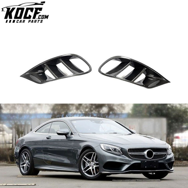 C217 Carbon Fiber Front Bumper Air Vents for Mercedes Benz S500 S550 Sport Coupe 14-18