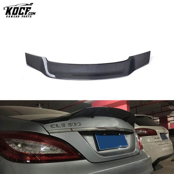 CLS-Class W218 Rear Trunk Spoiler Carbon fiber for Mercedes CLS350 CLS500 CLS63 AMG Sedan 12-17