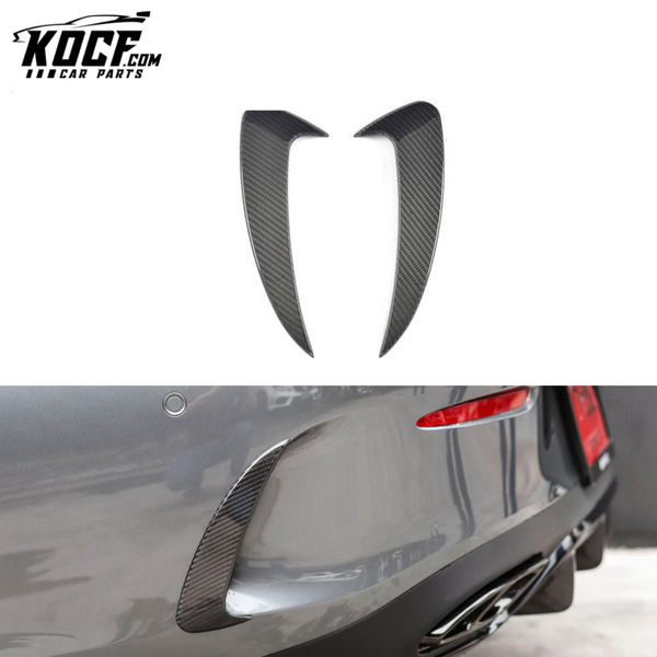 2017-2018 E-Class C238 Carbon Fiber Rear Bumper Vent Trims for Mercedes E200 E400 E500 Coupe 2-Door