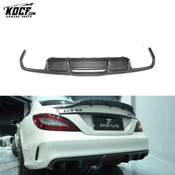 W218 CLS63 Rear Bumper Diffuser Carbon for Mercedes CLS63 AMG Sedan CLS-Class 15-17