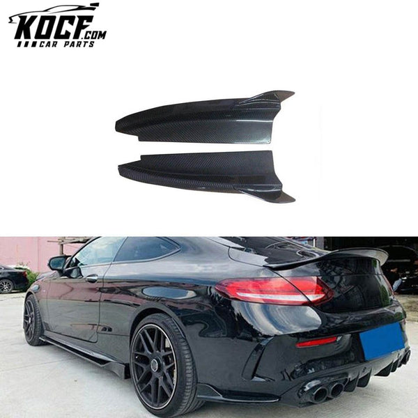 Carbon Fiber Rear Bumper splitter for Mercedes-Benz C Class A205 C205 Sport C43 AMG Sedan Coupe 2015 - 2019